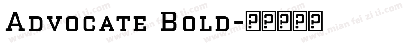 Advocate Bold字体转换